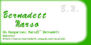 bernadett marso business card